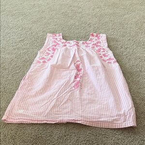 Pink Embroidered Mini Dress